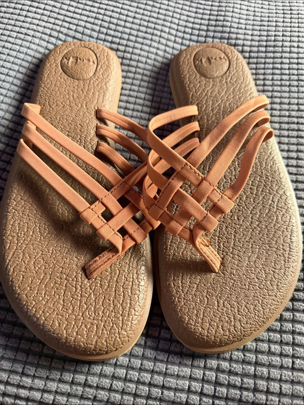 Sanuk Peach Multi-Strap Slide Sandals
